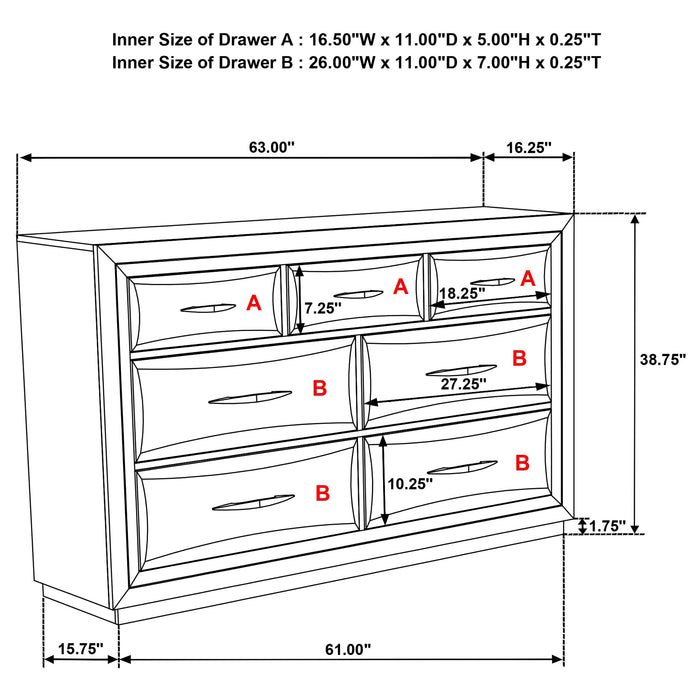 Atlas 5-piece Queen Bedroom Set Dark Oak