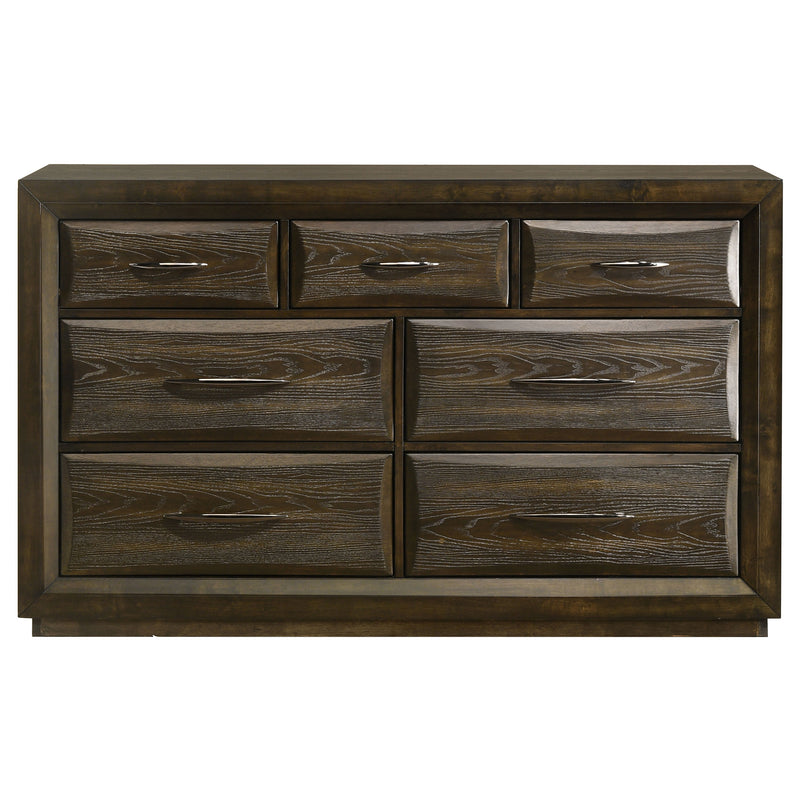 Atlas 7-drawer Bedroom Dresser Cabinet Dark Oak
