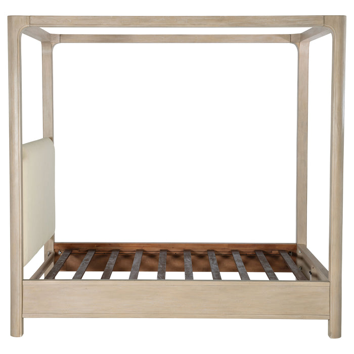 Solano 85-inch California King Canopy Bed Weathered Mango