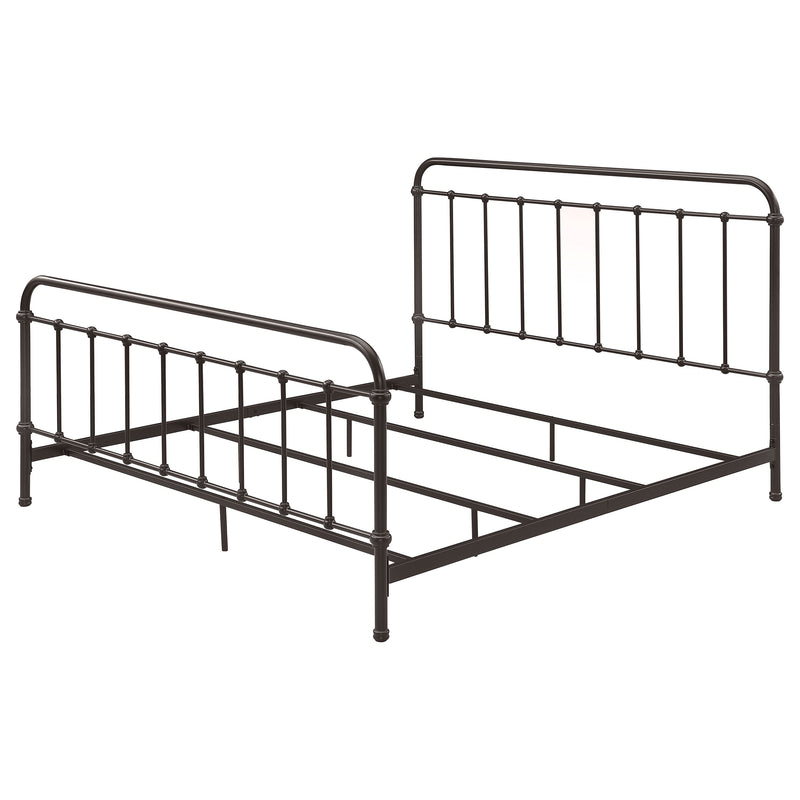 Livingston Metal Eastern King Open Frame Bed Dark Bronze