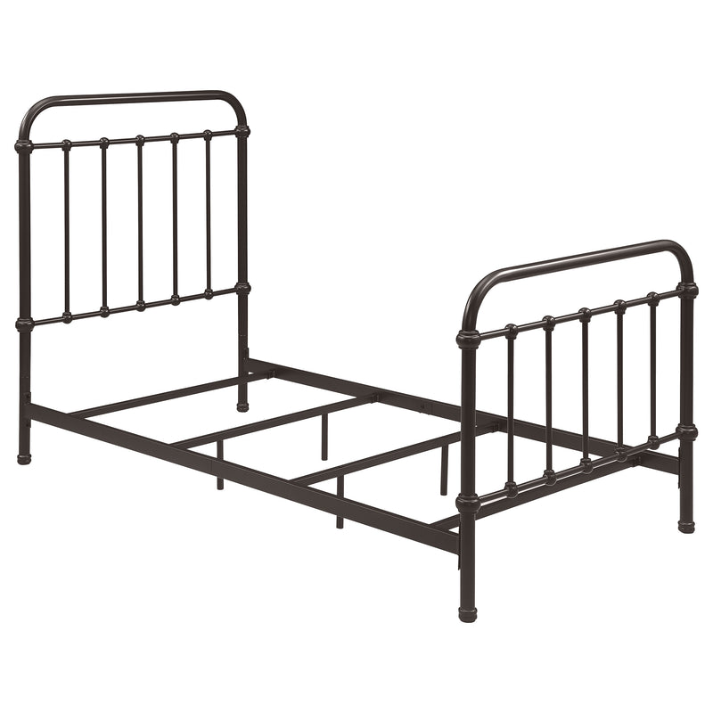 Livingston Metal Twin Open Frame Bed Dark Bronze