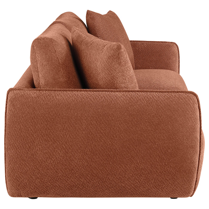 Elysia Chenille Upholstered Modular Lounge Loveseat Coral