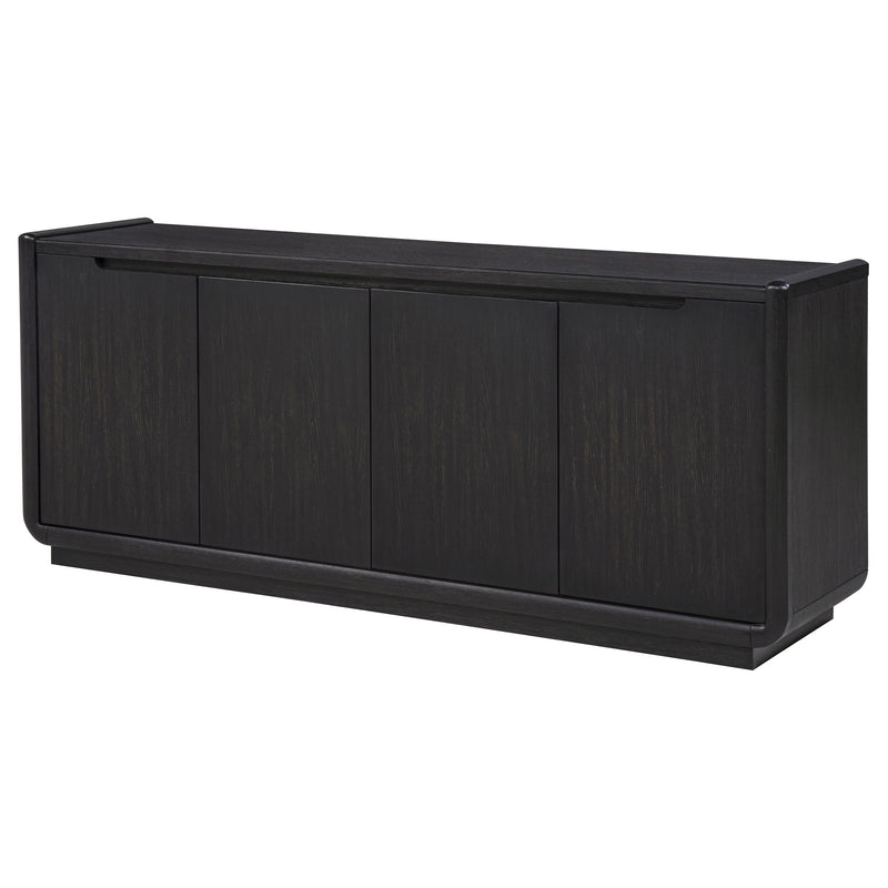 Leandro 72-inch 4-door TV Stand Media Console Burnished Black
