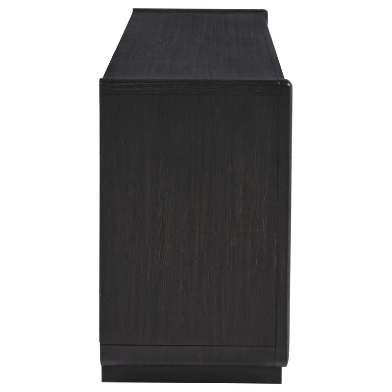 Leandro 72-inch 4-door TV Stand Media Console Burnished Black