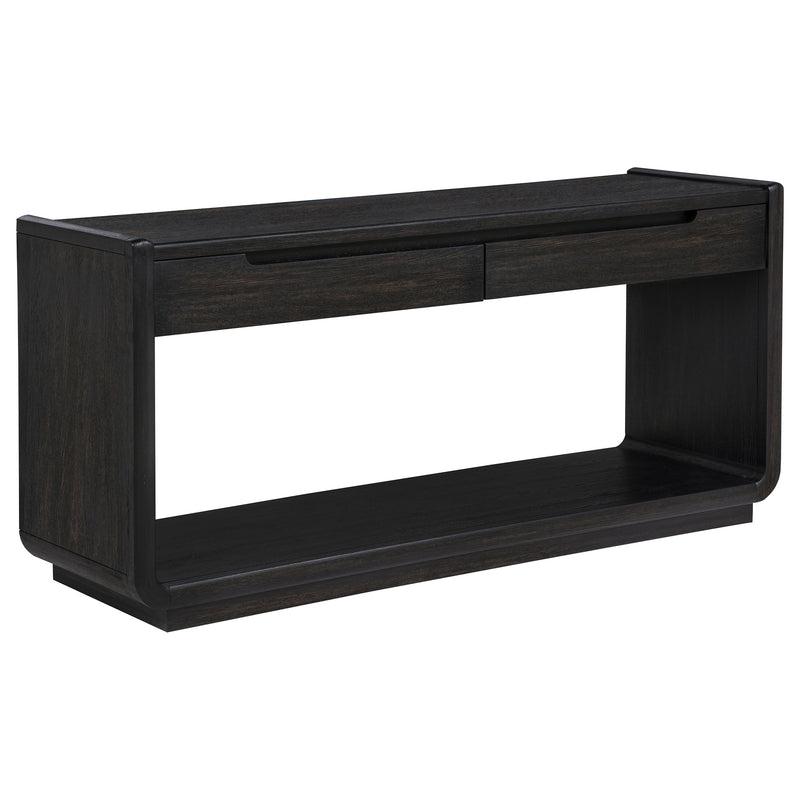 Leandro 2-drawer Entryway Sofa Console Table Burnished Black