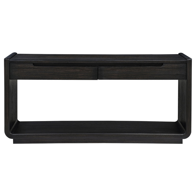Leandro 2-drawer Entryway Sofa Console Table Burnished Black