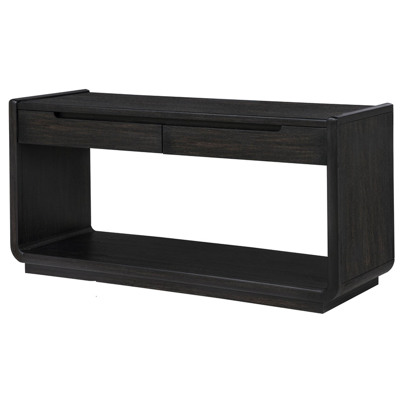 Leandro 2-drawer Entryway Sofa Console Table Burnished Black