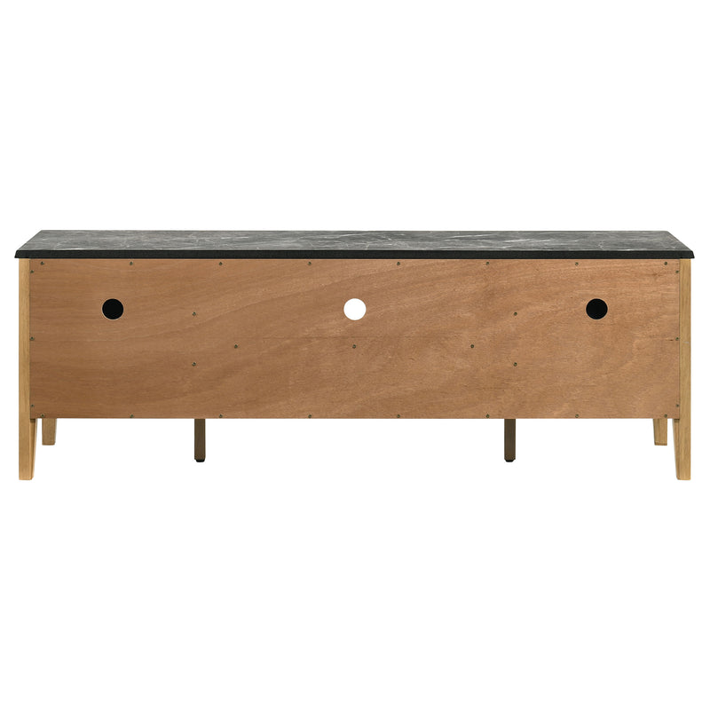 Bradley 63-inch 2-Door SmartTop™ TV Stand Grey and Natural