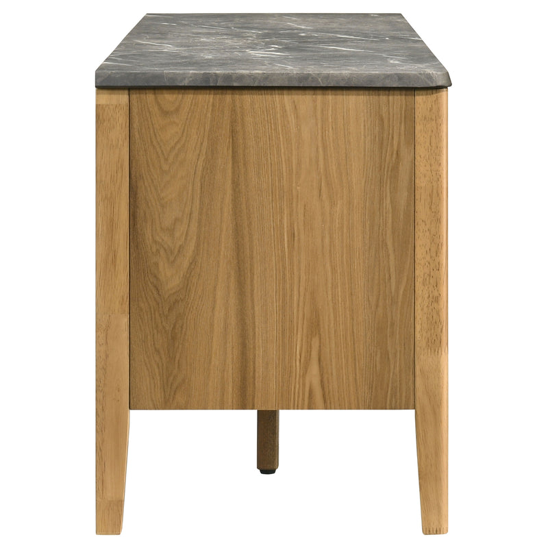 Bradley 63-inch 2-Door SmartTop™ TV Stand Grey and Natural