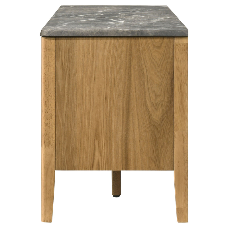 Bradley 63-inch 2-Door SmartTop™ TV Stand Grey and Natural