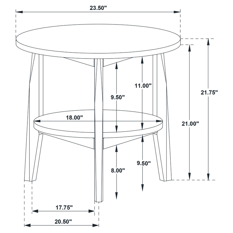 Bradley 2-Piece Round SmartTop™ Coffee Table Set Smokey Grey and Dark Brown