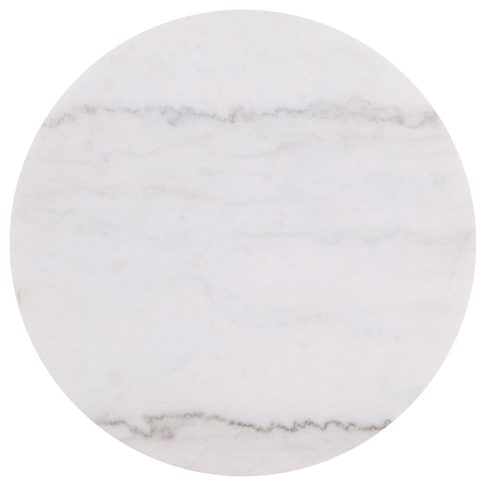 Jason 3-piece Round White Marble Coffee Table Set Greige