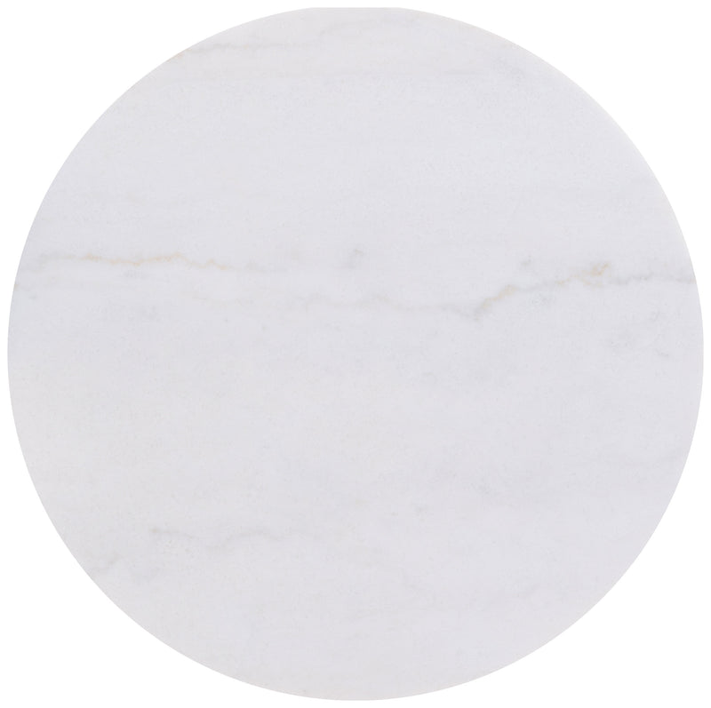 Jason 3-piece Round White Marble Coffee Table Set Honey Brown