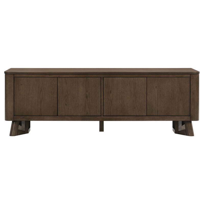 Trotter 71-inch 4-Door Wood TV Stand Media Console Brown