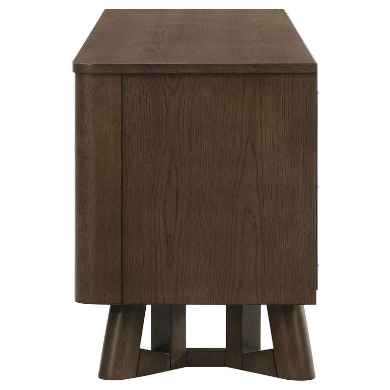 Trotter 71-inch 4-Door Wood TV Stand Media Console Brown