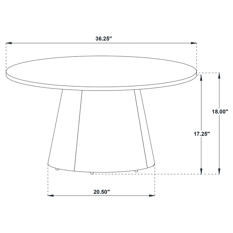 Franklin 3-piece Round SmartTop™ Pedestal Coffee Table Set Grey and Dark Brown