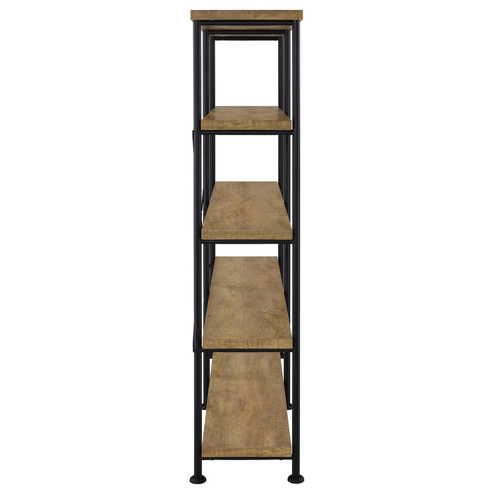 Analiese 63-inch 4-shelf Double Bookshelf Mango