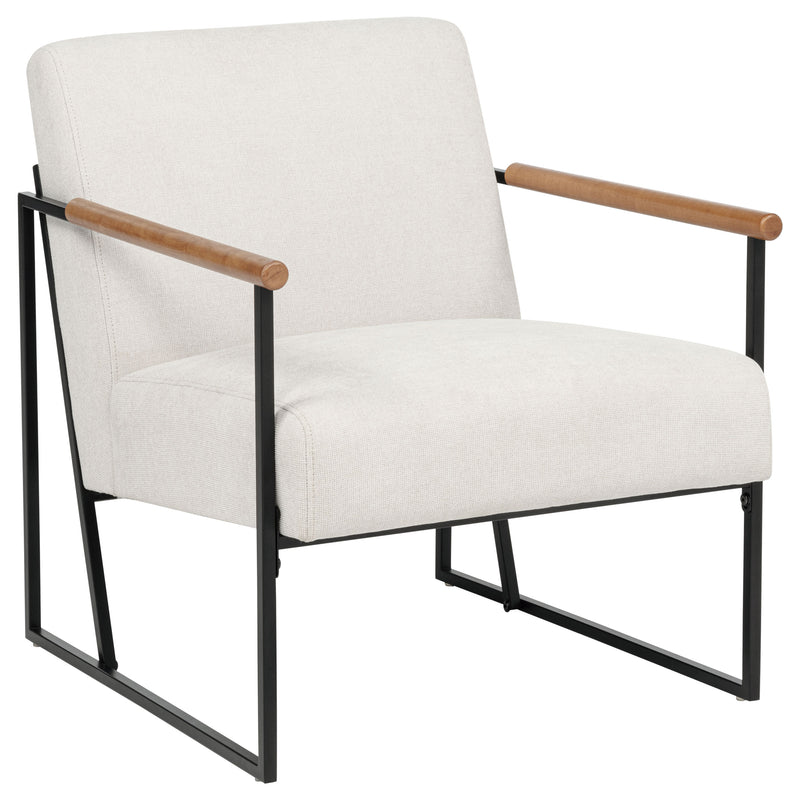 Monsen Fabric Upholstered Metal Frame Accent Chair Ivory