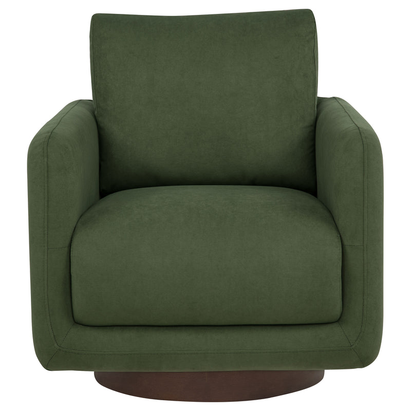 Iris Fabric Upholstered Swivel Accent Chair Matcha