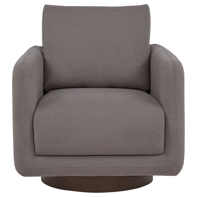 Iris Fabric Upholstered Swivel Accent Chair Stone