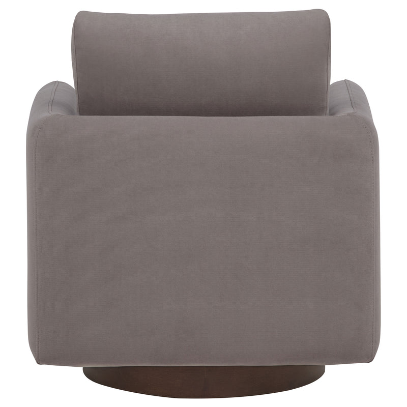 Iris Fabric Upholstered Swivel Accent Chair Stone
