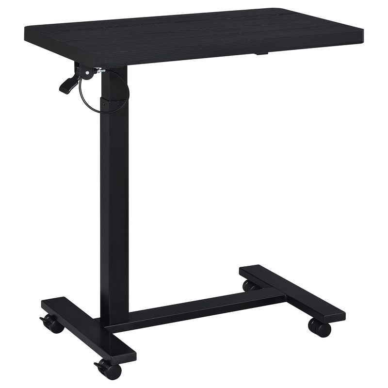 Westpark Pneumatic Adjustable C-Shape Side Table with Casters Black