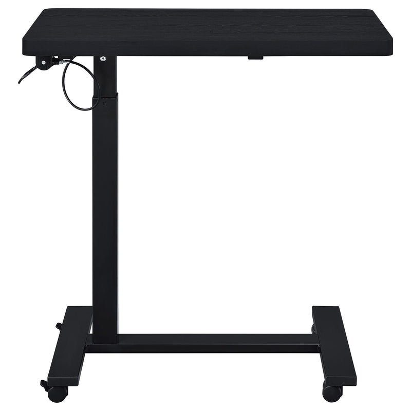 Westpark Pneumatic Adjustable C-Shape Side Table with Casters Black