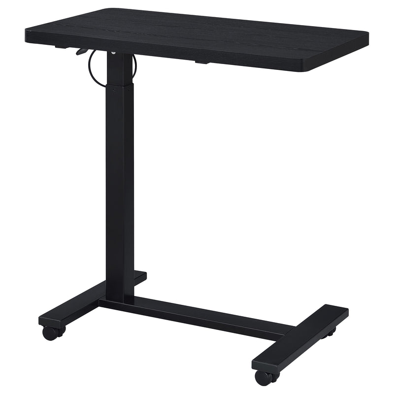 Westpark Pneumatic Adjustable C-Shape Side Table with Casters Black