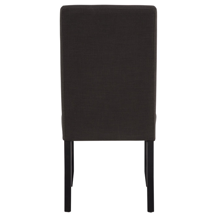 Berning Fabric Upholstered Parson Side Chair Charcoal Grey (Set of 2)