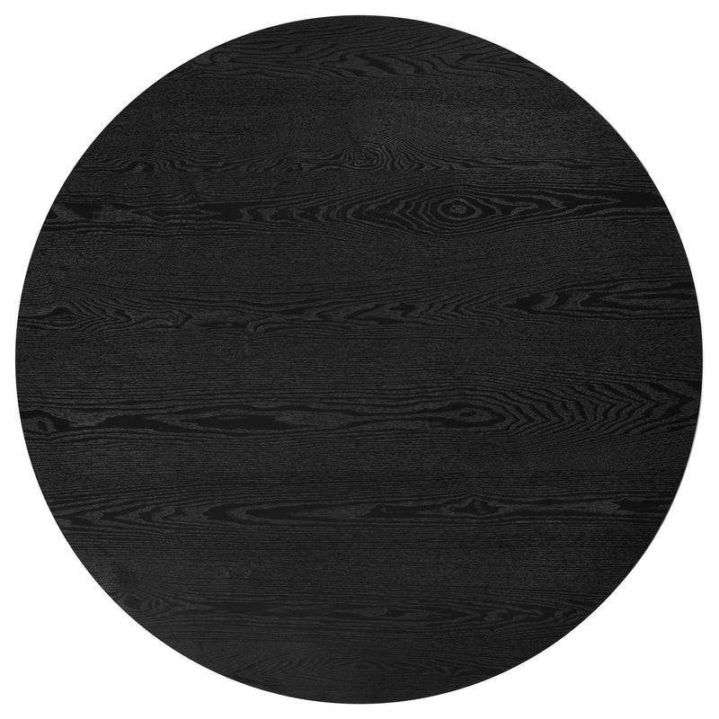 Hamlyn 5-piece Round Wood Dining Set Wheat and Black