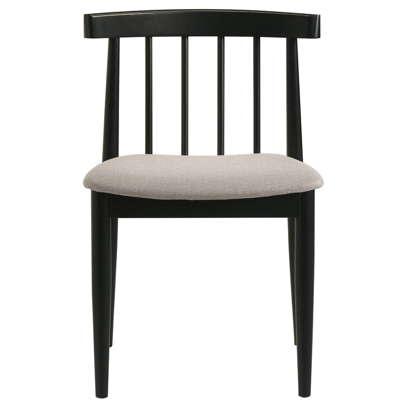Hamlyn 5-piece Round Wood Dining Set Wheat and Black