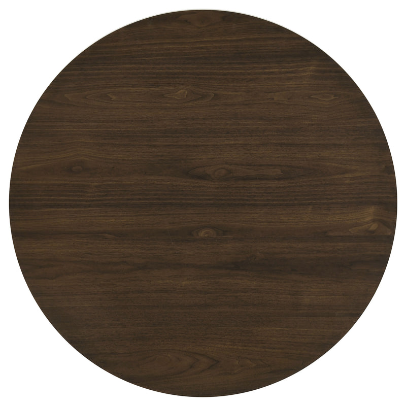 Hamlyn 5-piece Round Wood Dining Set Wheat and Walnut