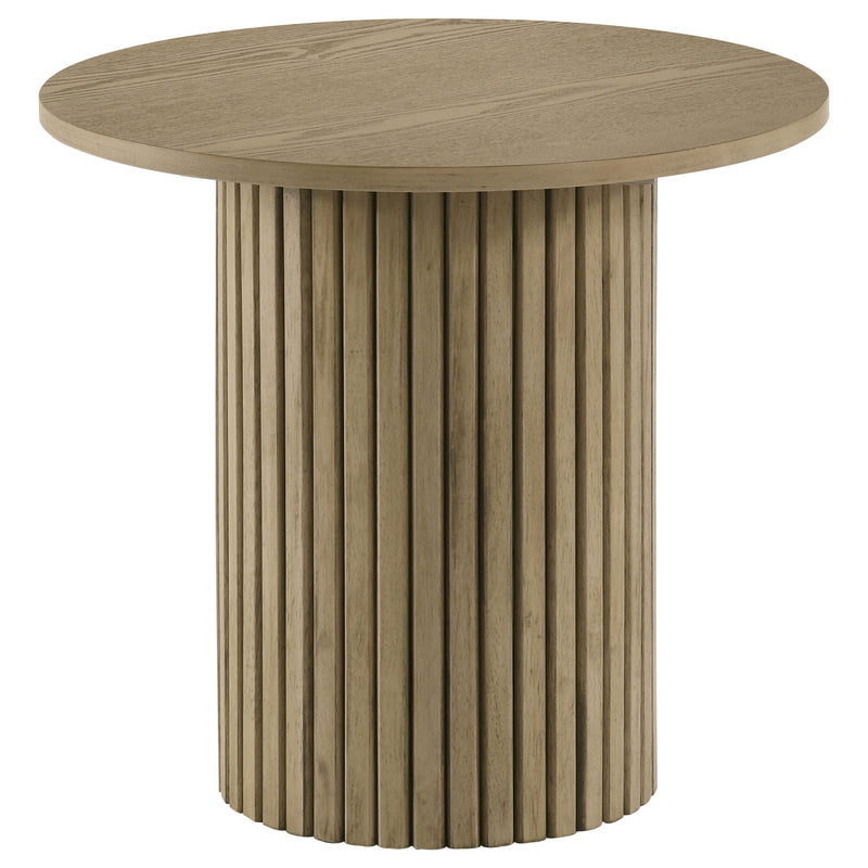 Hamlyn 43-inch Round Wood Counter Height Dining Table Natural Oak