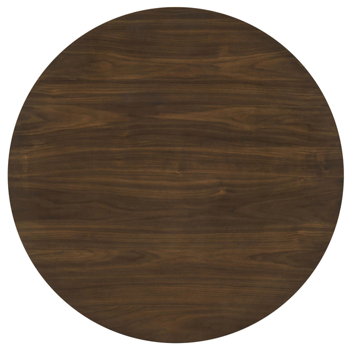 Hamlyn 43-inch Round Wood Counter Height Dining Table Walnut