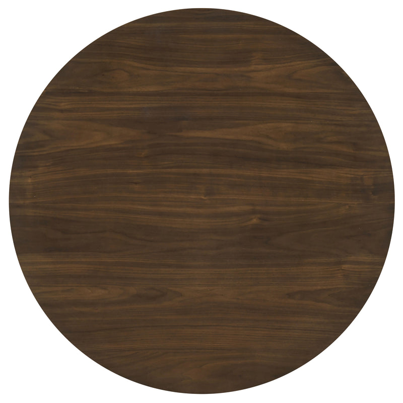Hamlyn 5-piece Round Wood Counter Height Dining Set Black and Walnut