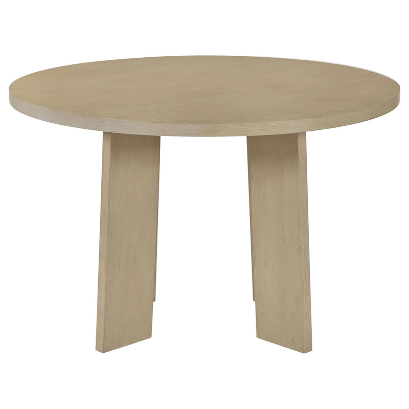 Strouse 5-piece Dining Set Cream and Natural Oak