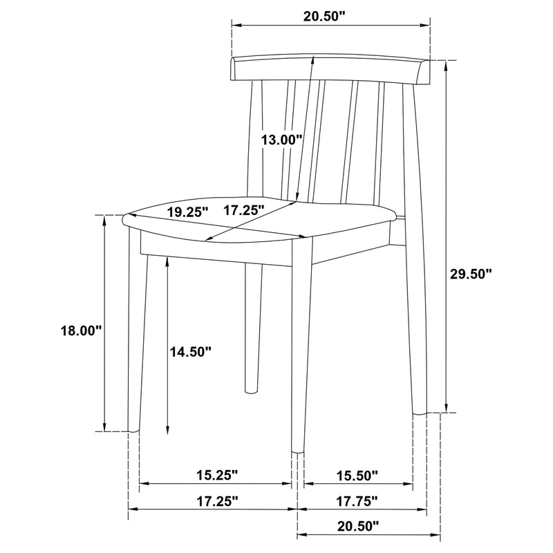 Decker 7-piece 82-inch Rectangular Dining Set Wheat and Walnut
