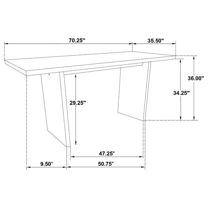 Decker 7-piece 70-inch Counter Height Dining Set Grey and Walnut