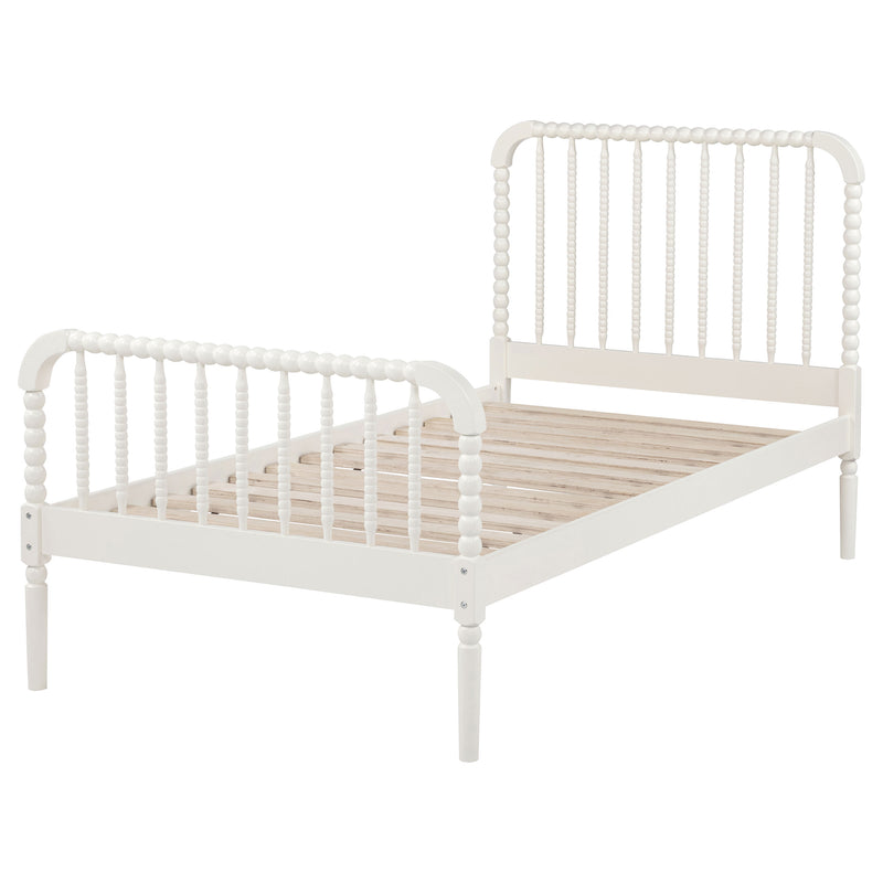 Jones Wood Twin Open Frame Bed White