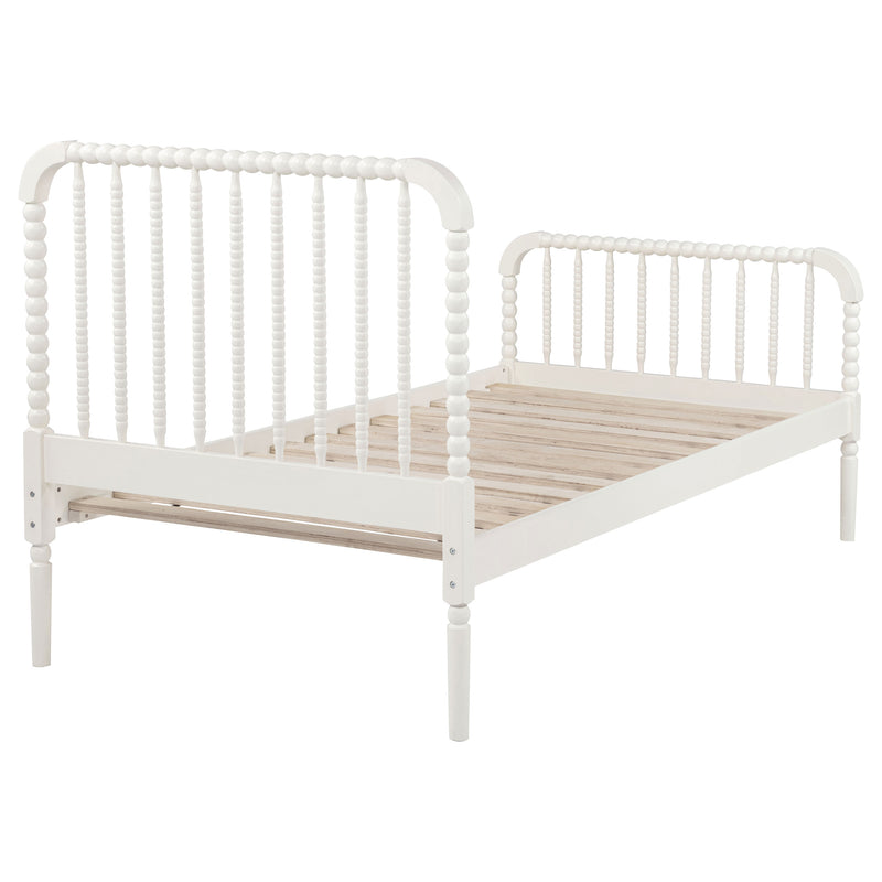 Jones Wood Twin Open Frame Bed White