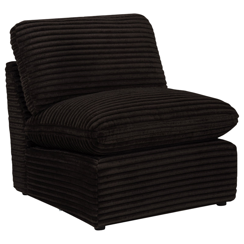 Collins Modular Armless Chair Chocolate Brown