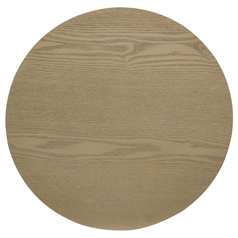 Hamlyn Round Fluted Occasional Side End Table Natural Oak