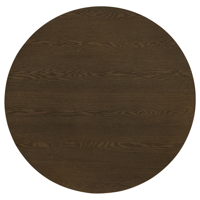Hamlyn Round Fluted Occasional Cocktail Coffee Table Walnut