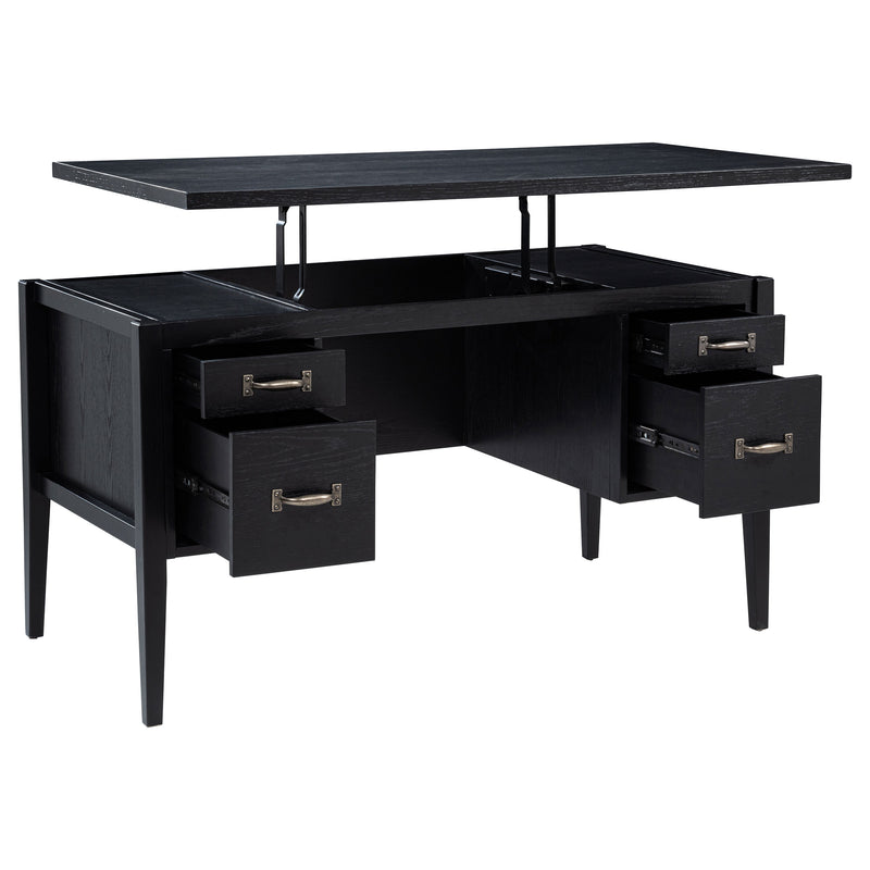 Graham 4-Drawer Lift-Top Computer Desk Black