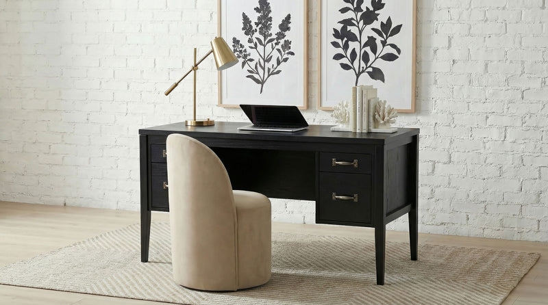 Graham 4-Drawer Lift-Top Computer Desk Black