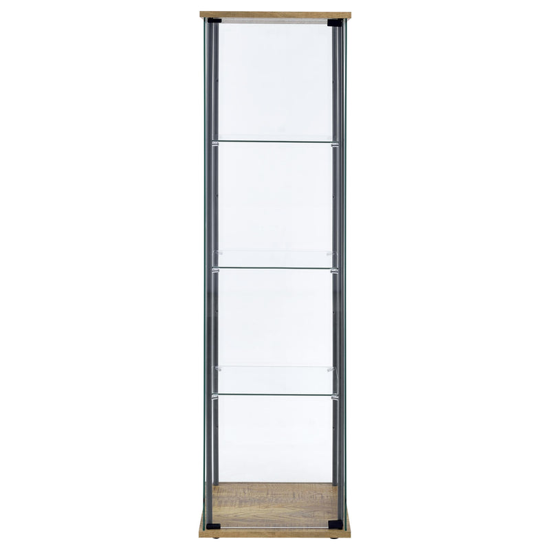 Bellatrix 3-shelf Clear Glass Curio Cabinet Mango