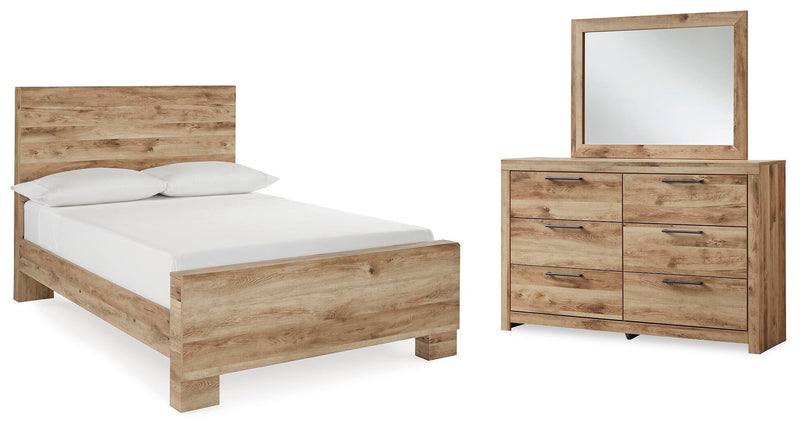 Hyanna Full Panel Bed, Dresser and Mirror