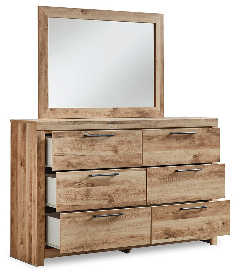 Hyanna Full Panel Bed with 2 Side Storage, Dresser, Mirror and Nightstand