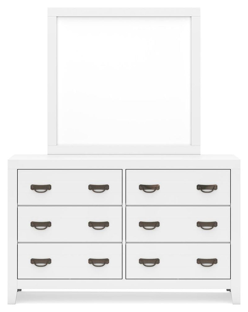 Binterglen Full Panel Bed with Mirrored Dresser and Nightstand