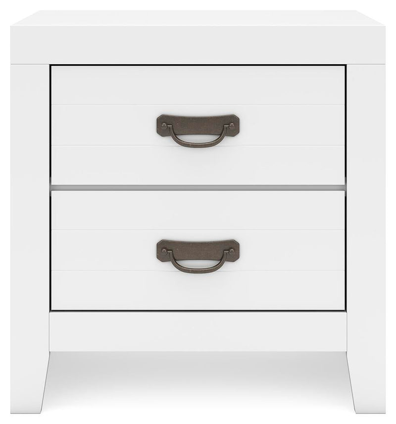 Binterglen California King Panel Bed with Mirrored Dresser and Nightstand